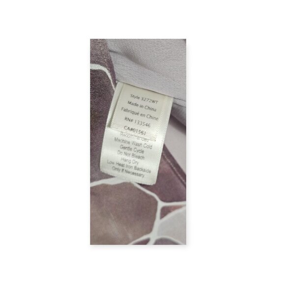 🛍️ Ecru Abstract Print Blouse - Women's Small - Brown Multicolor - Picture 9 of 11